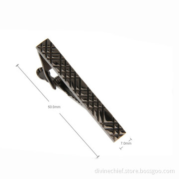 Fashion Custom Black Plated Metal Tie Clip In Cuff Links & Tie Clips